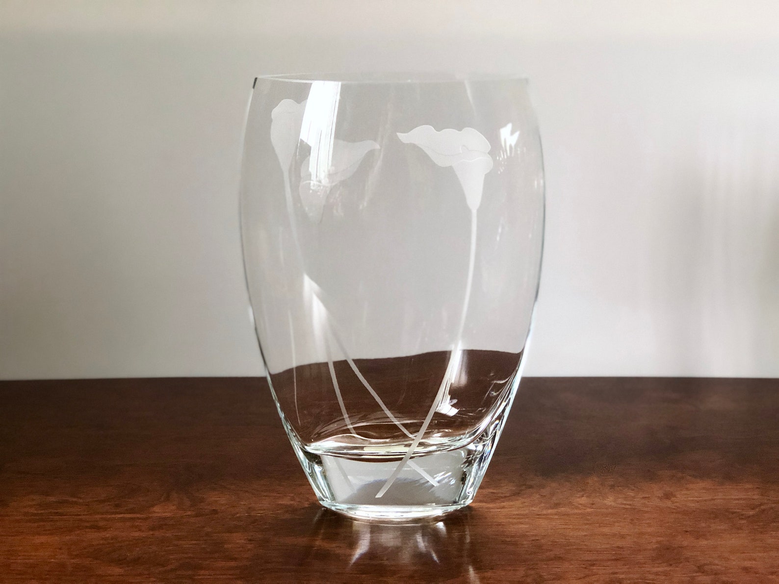 12 Ellipse Vase Calla Lily by Mikasa Tall Vintage Blown Etsy Ireland