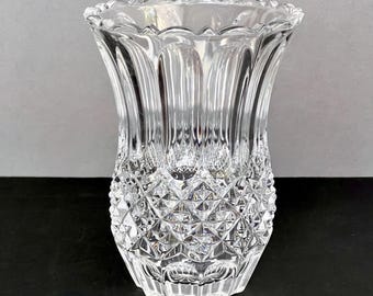 フランス　吹きガラス　花瓶 ヴィンテージ クリスタル・ダルク ロンシャン 花瓶：フランス製吹き