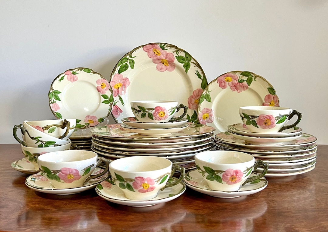 Vintage Franciscan Desert Rose Dinnerware 40 Piece Set for 8 Etsy