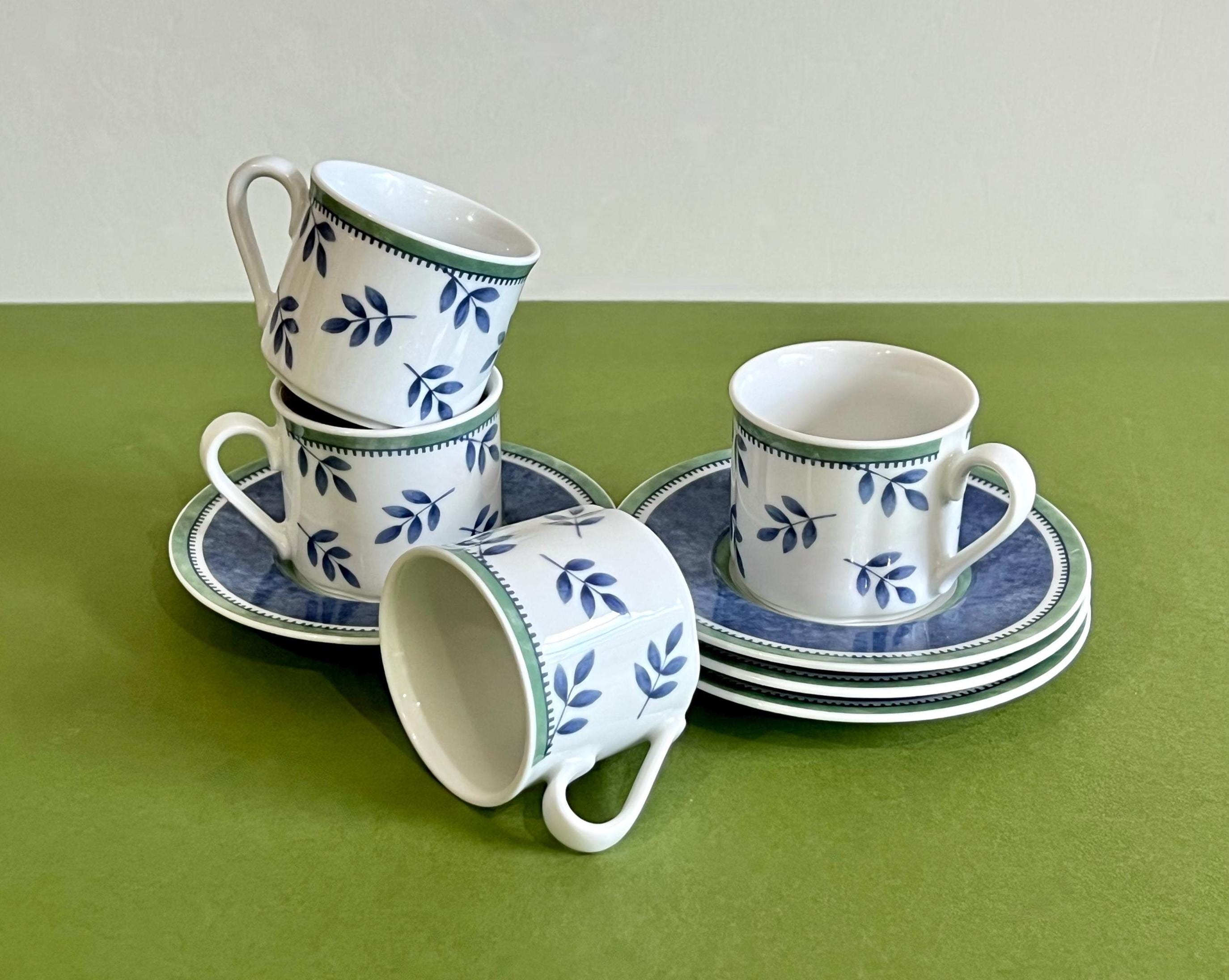 ヴィンテージ ビレロイ＆ボッホ フラットデミタスカップ＆ソーサー4個