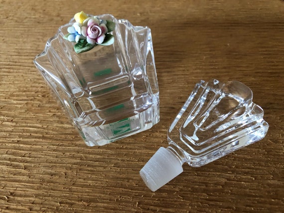 Vintage 24 Lead Crystal Perfume Bottle Art Deco I… - image 9