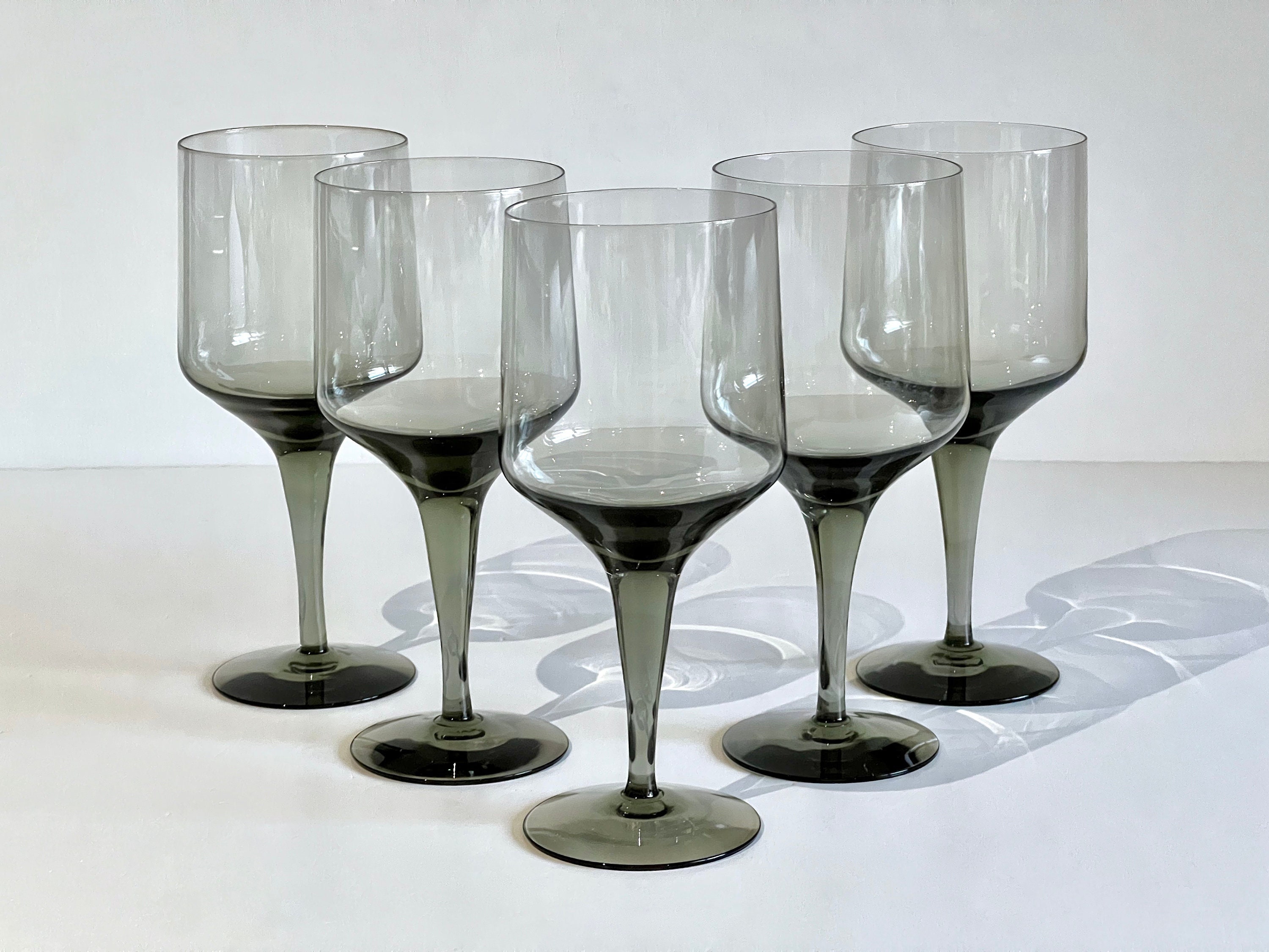 Vintage Orrefors Rhapsody Smoke Glass Wine Goblets - Mid Century Barware,  Set of 5 - Etsy