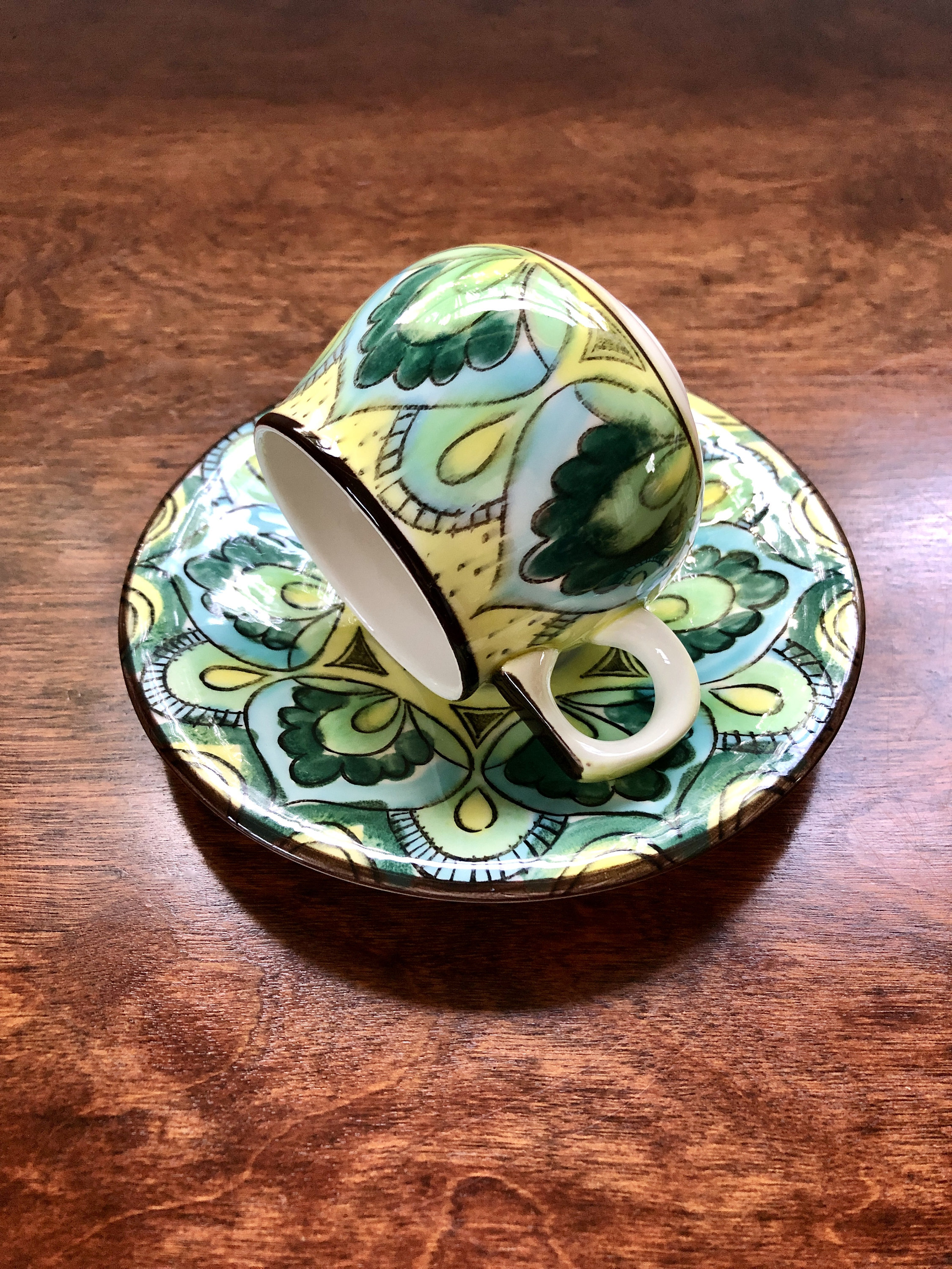 Vintage Set of Two Hand Painted Seyei Ceramic Tea/coffee