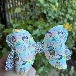 Kポップ風の女の子向けイースターリボンヘアクリップ 様々なデザイン