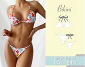 Bikini pattern xxs xs s m l xl xxl xxxl. Sewing pattern. Swimsuit pattern. PDF sewing patterns for women.