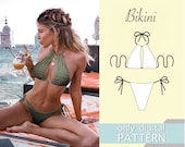 Bikini pattern xxs xs s m l xl xxl xxxl. Sewing pattern. Swimsuit pattern. PDF sewing patterns for women.