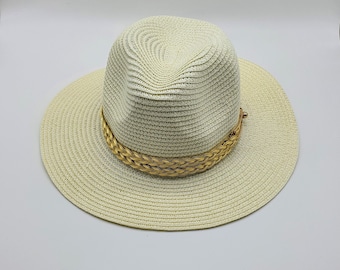 Vince Camuto Cream Knit Braided-Trim Fedora Hat Buy Madison Raffia Braid Fedora - Nougat - Helen Kaminski main image 4