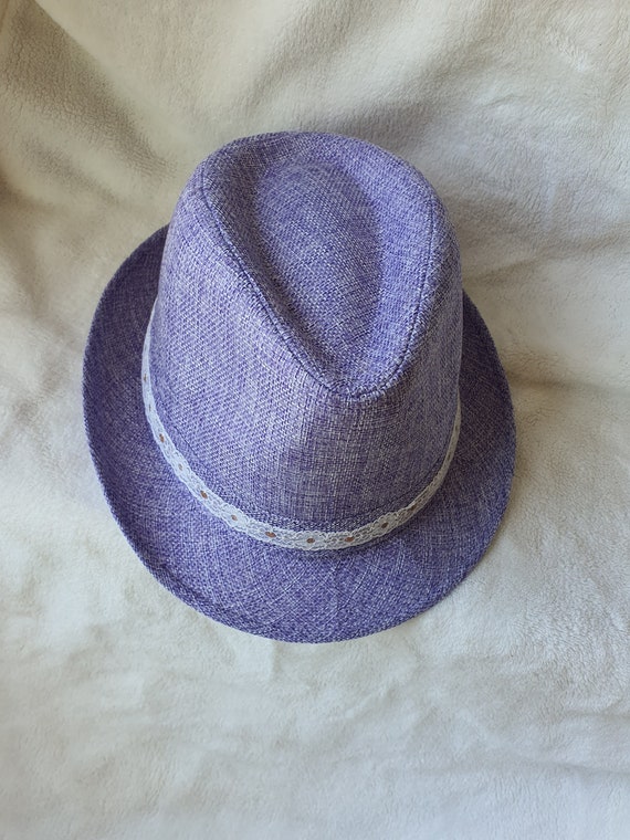 purple fedora hat