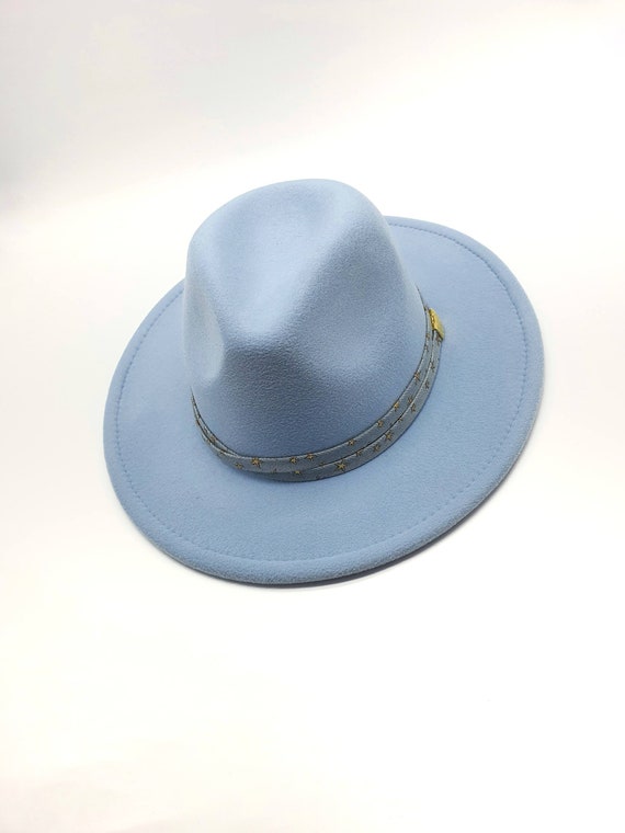 Wool felt women hat, Wide brim fedora