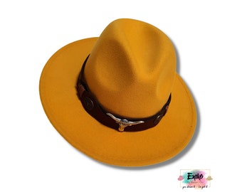The Wild Mustard - Western-Inspired Fedora for Men