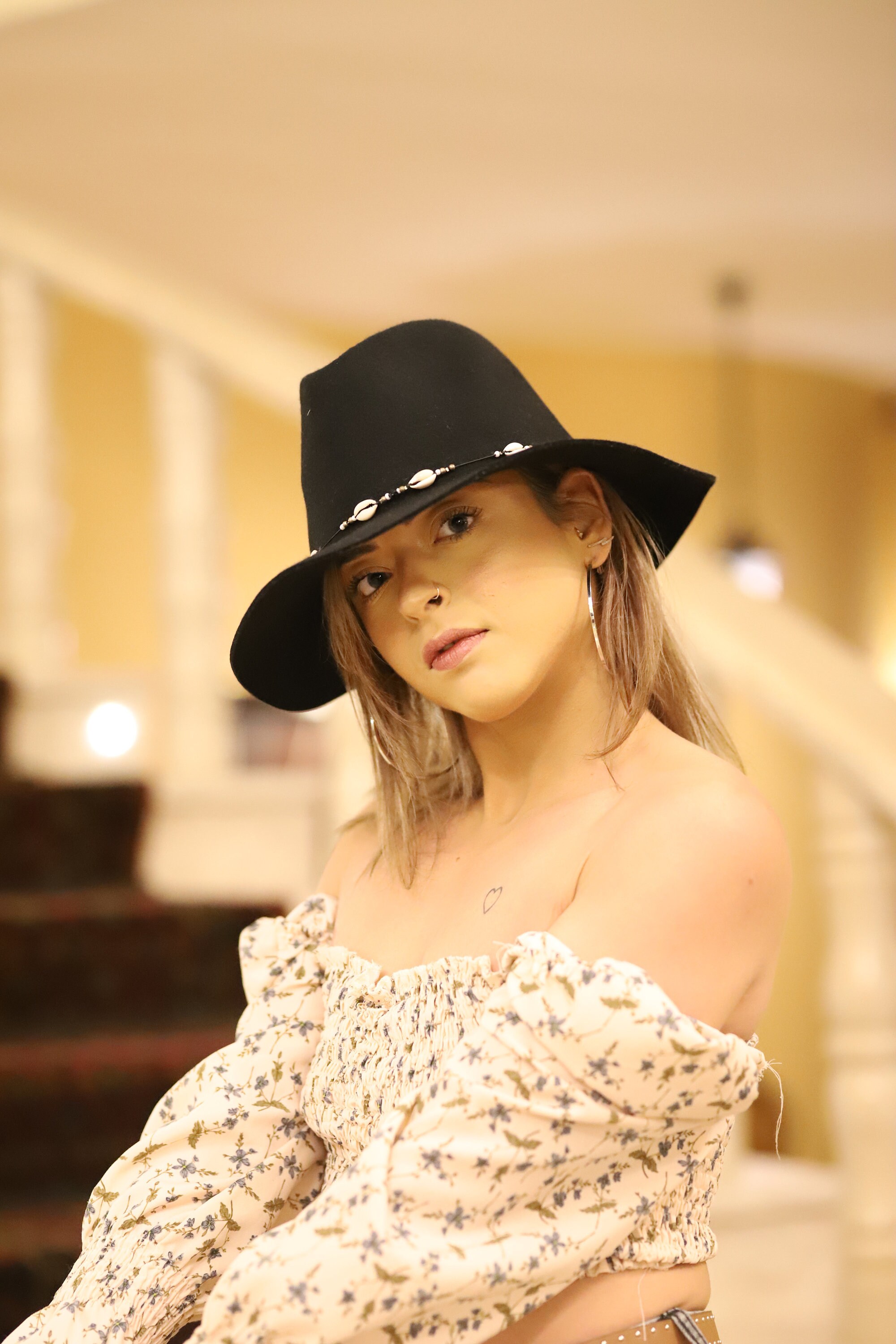 wide brimmed soft felt hat