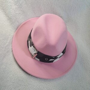 Pink Wide Brim Fedora - Etsy display picture 1