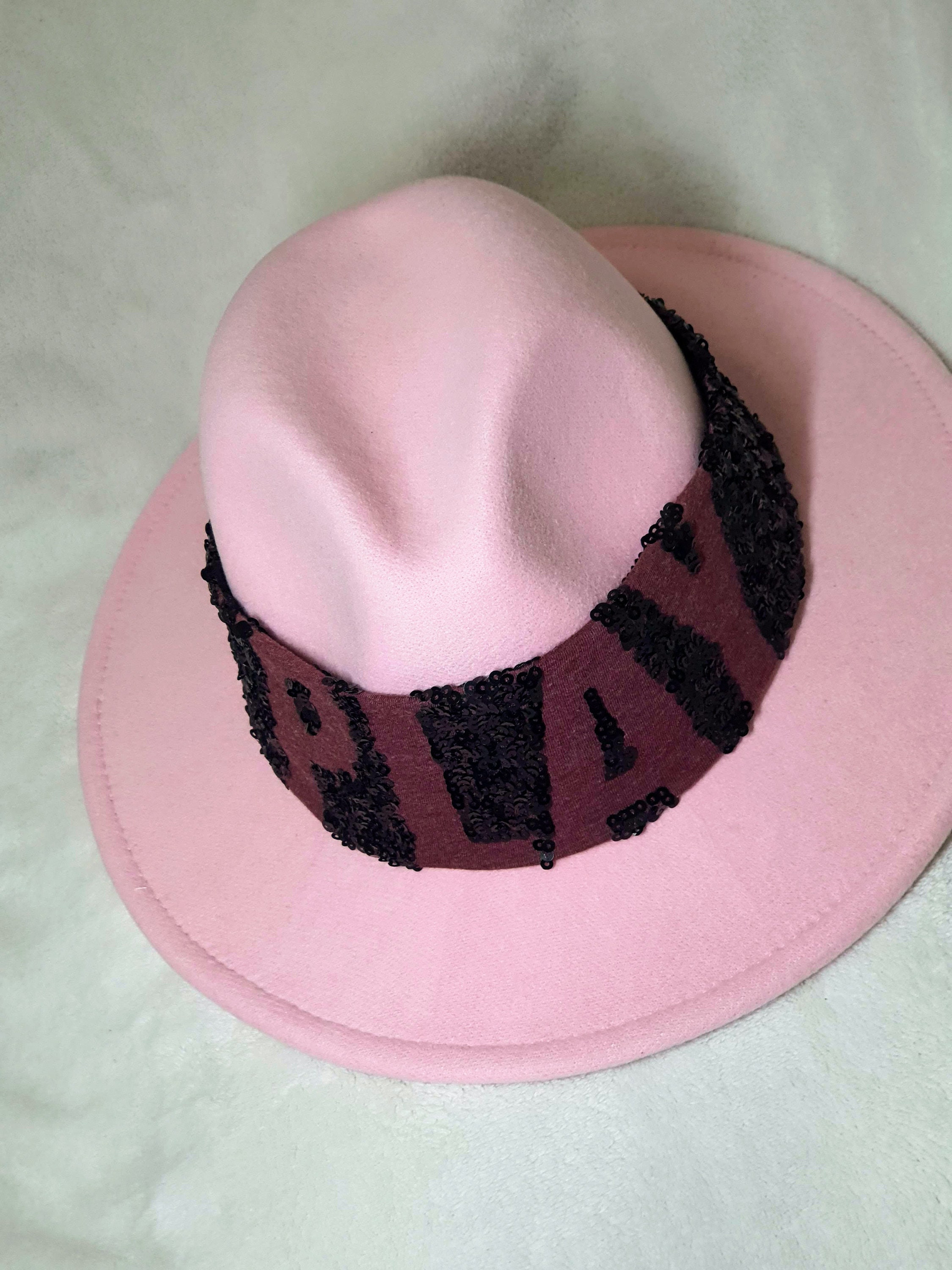Pink Fedora Hat for Women Pink Wool Hat Felt Hat for Woman Etsy