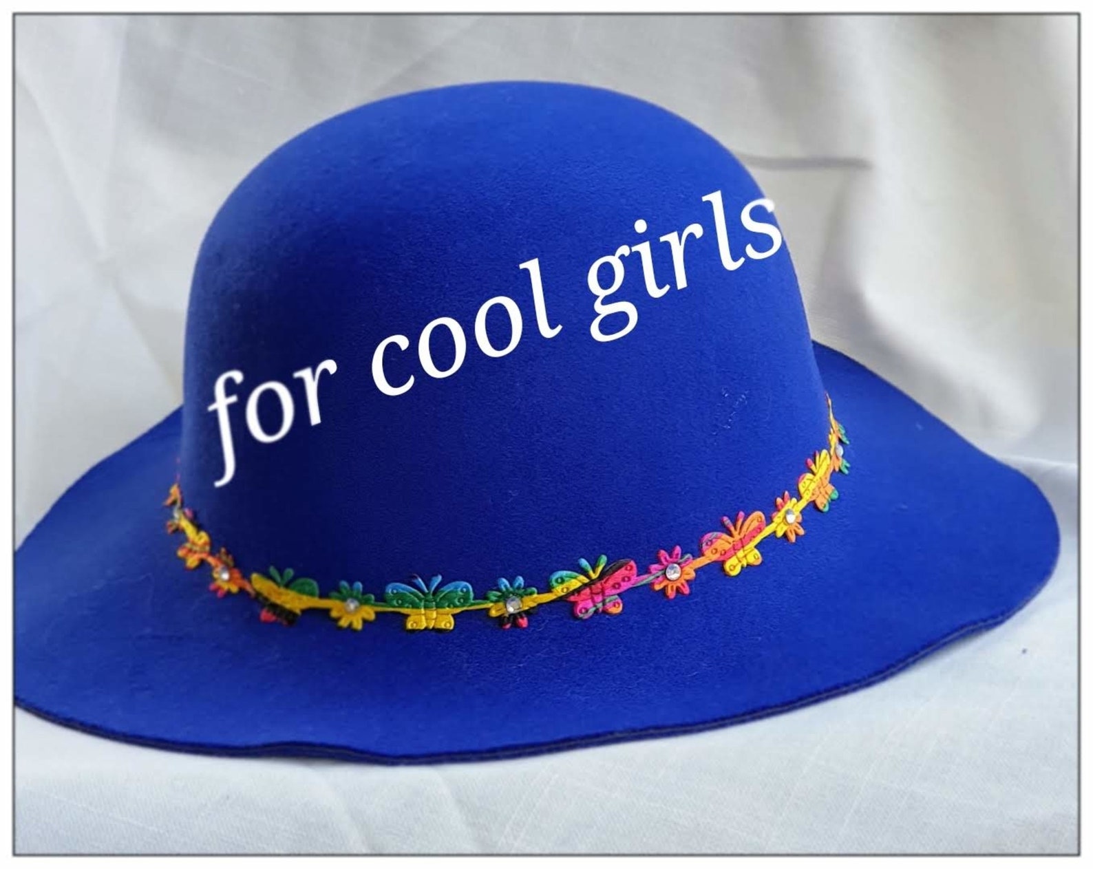 Hat for Girls Children's Hat Girls Hat Royal Blue Hat Etsy