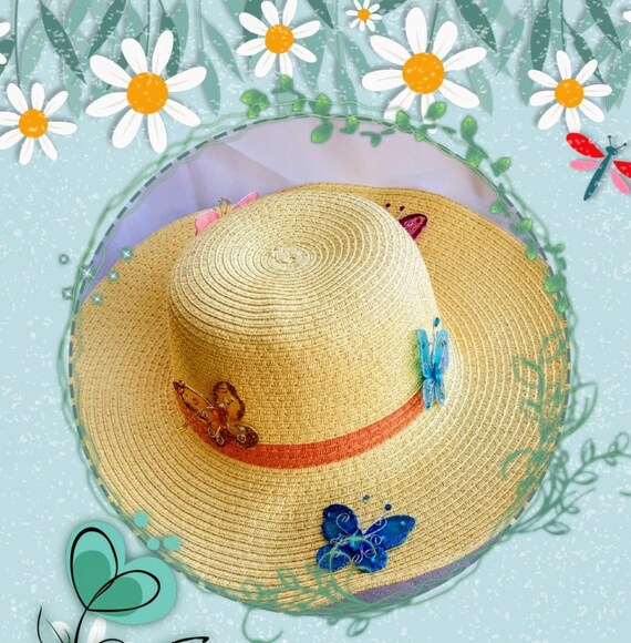 girls straw beach hat