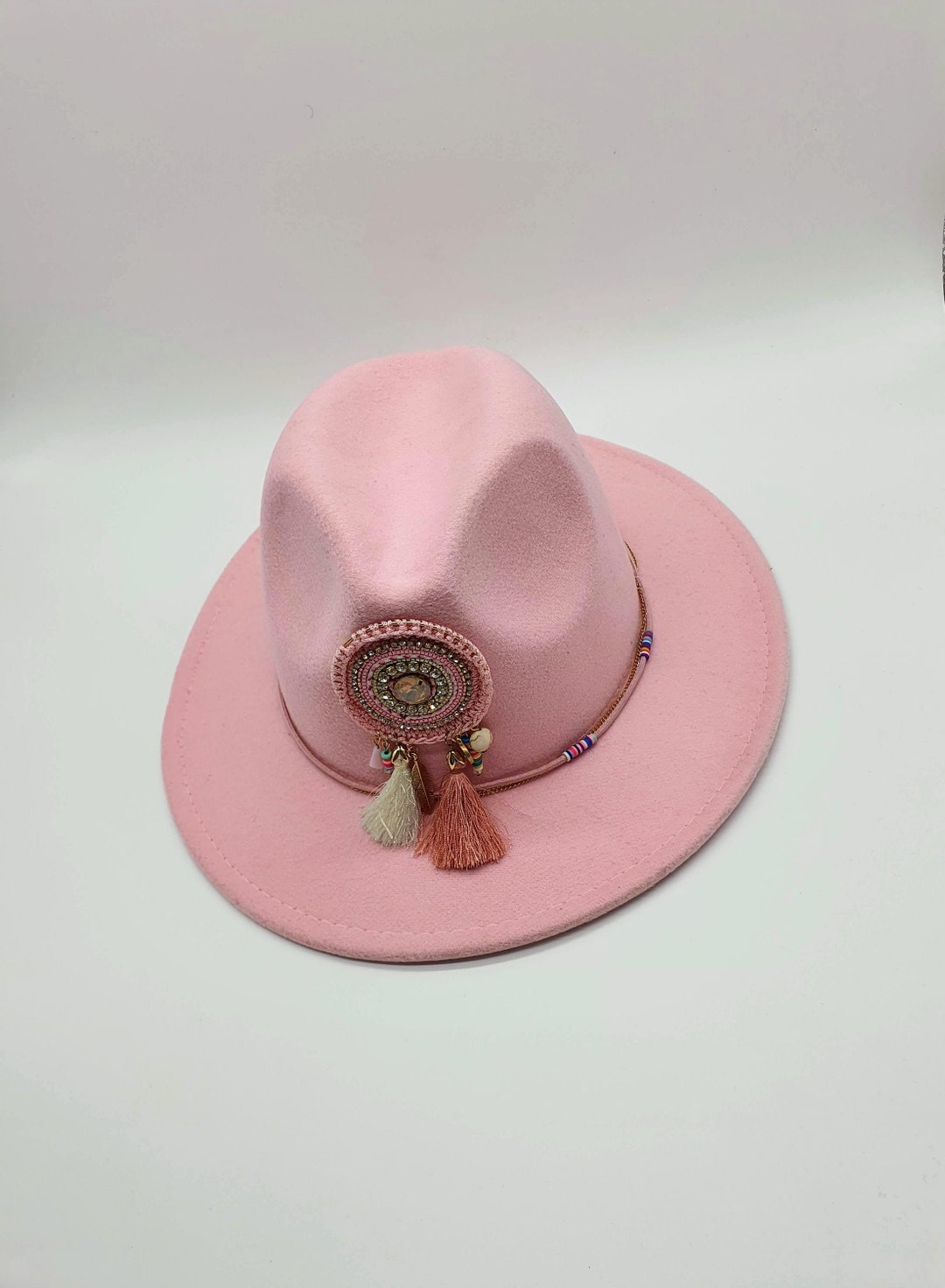Woman Hat Baby Pink Fedora Hat Light Pink Hat for Women Etsy UK