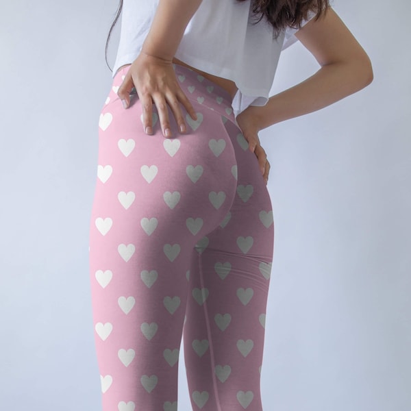 Heart Leggings Etsy