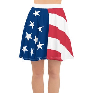 American Flag Skirt  Fourth of July Skater Skirt