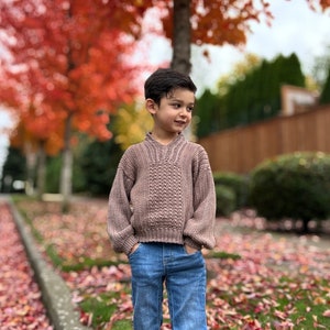 Crochet Unisex Sweater PDF Pattern, For Boys, Girls and Adults,  2T - 16/XS - 5XL,  Video tutorial included