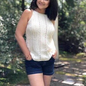 Crochet Tank Top PDF Pattern/ Crochet Halter Top/ Crochet Summer Top / Crochet Sleeveless Top/ XS - 5XL / Video tutorial Crochet Top