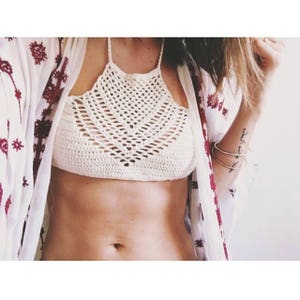 Crochet Festival Top PDF Pattern, Crochet Crop Top Pattern, Crochet Halter Top, Crochet Bikini Top, Crochet Summer Top, Crochet Yoga Top