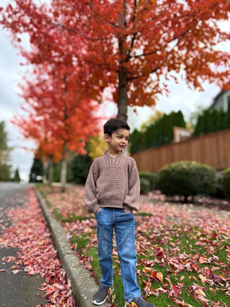 Crochet Unisex Sweater PDF Pattern, For Boys, Girls and Adults,  2T - 16/XS - 5XL,  Video tutorial included