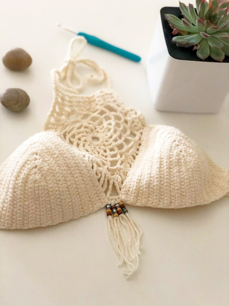 Dreamcatcher Summer Crochet Top Pattern, Crochet Halter Top, Music Festival, Crochet Crop Top Pattern, Beach Bikini Top, Crochet Yoga Top