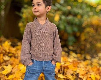 Crochet Unisex Sweater PDF Pattern, For Boys, Girls and Adults,  2T - 16/XS - 5XL,  Video tutorial included