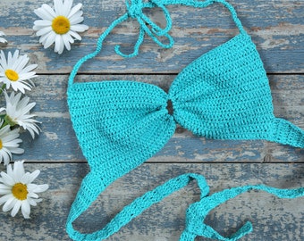 Crochet Bralette Top / Crochet Top Pattern/ Crochet Bikini Top / Cups A-F / Crochet Classic Bralette / PDF Pattern