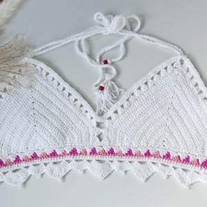 Crochet Bikini Top Pattern Arielle Bralette Crochet Top Crochet Swimsuit Crochet Crop Top PDF Pattern  Cups A - G Video tutorial