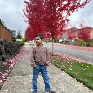 Crochet Unisex Sweater PDF Pattern, For Boys, Girls and Adults,  2T - 16/XS - 5XL,  Video tutorial included