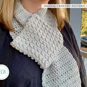 Crochet Pattern Easy Scarf Pull Through Scarf Keyhole Scarf image 4