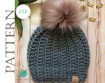 Crochet Beanie Pattern | Unisex Winter Hat (PDF Pattern)