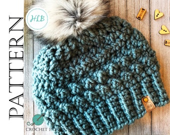 Easy Market Beanie Crochet Pattern | Bulky Yarn Hat (PDF Pattern)