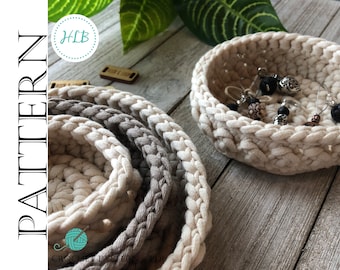 Trinket Tray Pattern | Jewelry Tray Pattern | Essential Oils Basket Crochet Pattern | Mini Tray Pattern