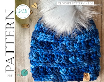 CROCHET PATTERN, The Hillcrest Beanie, Hillcrest Hat