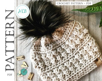 Twisty Toque Crochet Pattern | Easy Unisex Beanie (PDF Pattern)