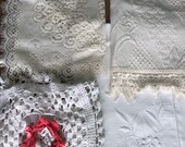 Vintage linen crochet bundle