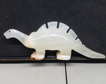 Stegosaurus Dinosaur Onyx Carving #D2