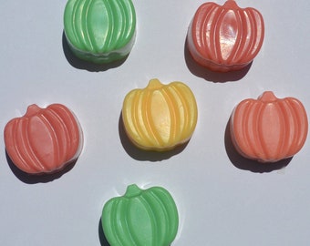 PUMPKIN SOAP FAVORS (10) Little Pumpkin Baby Shower, Autumn Wedding Favors, Mini Pumpkin Shaped Party Favors, Thanksgiving Gifts, Fall Soaps