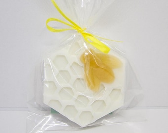 HONEY SOAP, Bumblebee Soap, Queen Bee Birthday Party Favor, Honeycomb Soap, Mommy to Bee Baby Shower, Bridesmaids Gift, Meant to Bee Favors