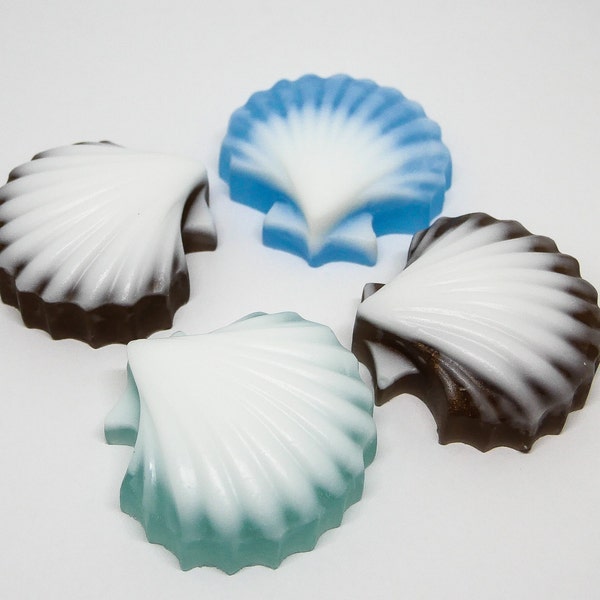 SEASHELL SOAP FAVORS (10), Nautical Party Favors, Mermaid Baby Shower Favors, Beach Wedding Gifts, Ocean Theme Bridal Party Favors, Sea Soap
