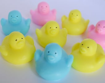 DUCK SOAP SET, Rubber Ducky Soap, Baby Shower Favors, Kids Mini Soaps, Novelty Soap, Teen Gift, Cute Soap, Stocking Stuffer Bath Decorations
