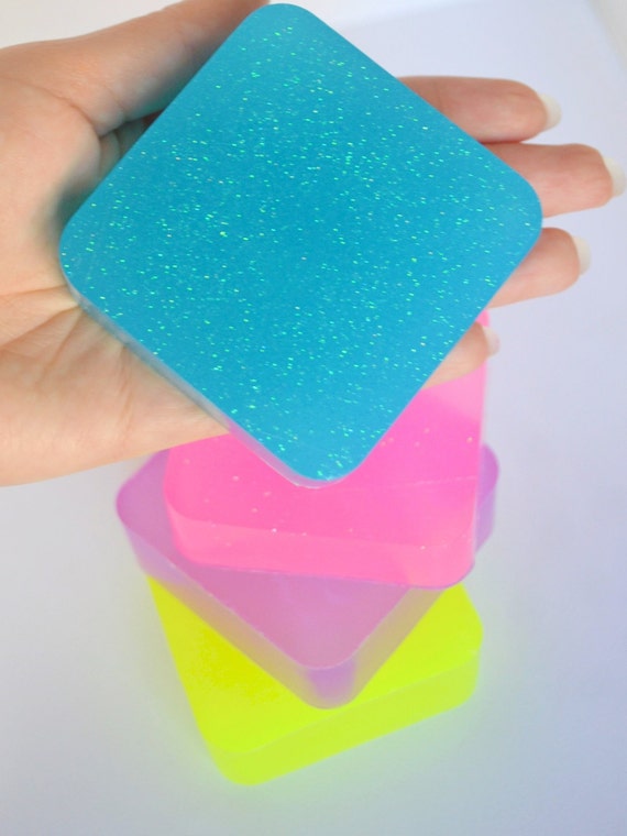 CLEAR SOAP BAR Soap With Glitter Unicorn Gift for Girls Magical Glycerin Soap Stocking Stuffers Pretty Rainbow Soap Choose Your Color Etsy