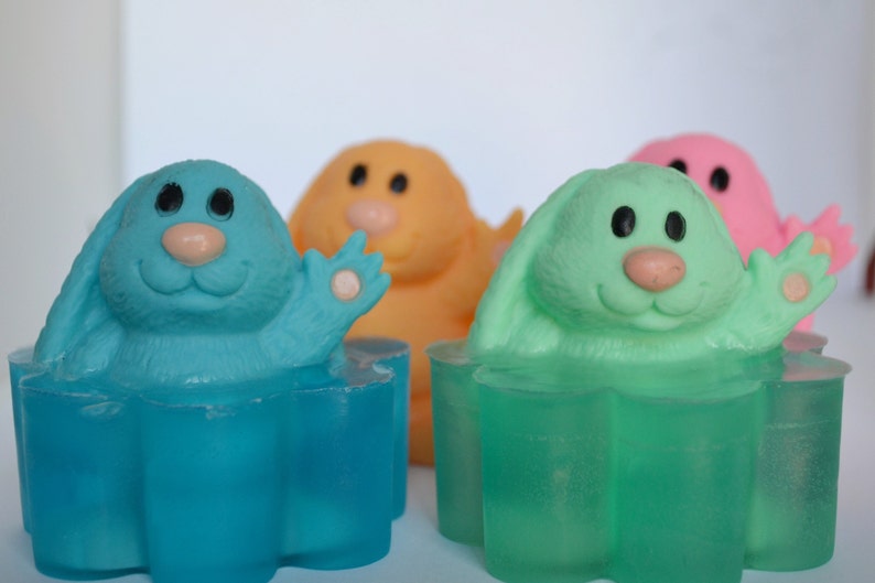 Bunny Soap, BUNNY TOY SOAP, Easter Bunny Basket Stuffers, Easter Gifts for Toddler, Bunny Bath Toy with Soap, Kids Soap, Easter Goodies Boy image 4