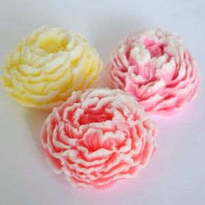 Mother's Day Gift, PEONY SOAP, Floral Soap, Romantic Bridal Party Favors, Spring Bath Decor, Flower Shaped Soap, Summer Bath Decorations