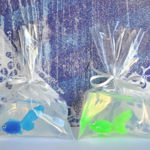 FISH IN A BAG Soap Favors Set of 10, Carnival Party Favors, Circus Theme Birthday Favors, Goldfish Soap, Nautical Favors, Under the Sea image 5