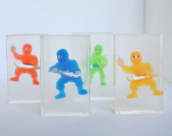 NINJA SOAP, Ninja Party Favor, Soap with Ninja Toy Inside, Boy Birthday Party Favors, Gift for Toddler Boys, Ninja Theme Party Supplies