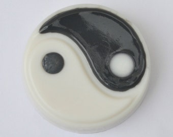 Spiritual Gift - YIN YANG SOAP -  Inspirational Soap, Chinese Harmony Balance Soap, Soap for Men, Black and White Japanese Soap Martial Arts