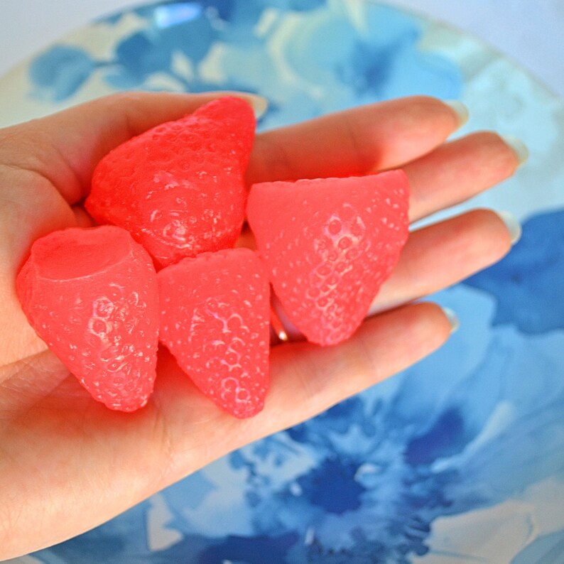 STRAWBERRY SOAP SET Fruit Soap Realistic Food Soap Fake Etsy